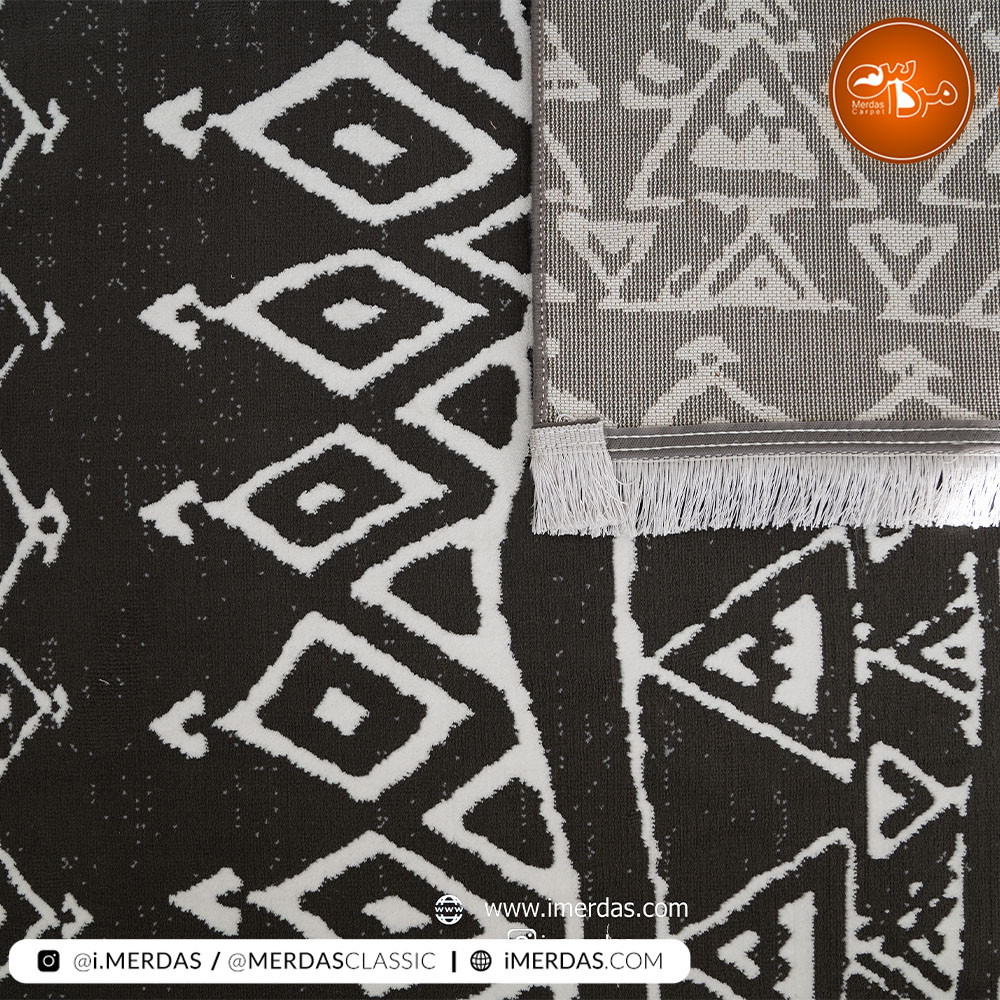 فرش مراکشی کد 41301 زمینه نوک مدادی